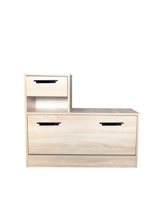 Set mobilier hol Filio, stejar alb, 90x22x116 cm [3]