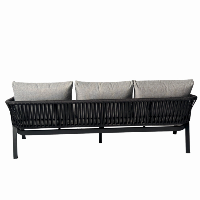 Set mobilier terasa/gradina KLUGMEISTER KJFT3407, 4 piese cu cadru de aluminiu, perne incluse, culoare gri [5]
