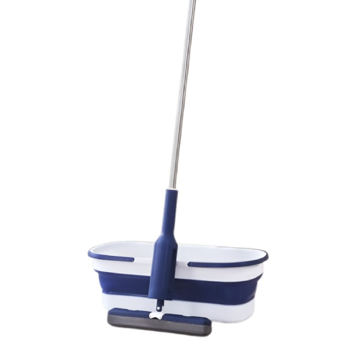Set Mop Telescopic cu Galeata Pliabila, Flippy, Albastru, 32 cm, Maner Reglabil 140 cm, Sistem de Stoarcere Eficient [1]