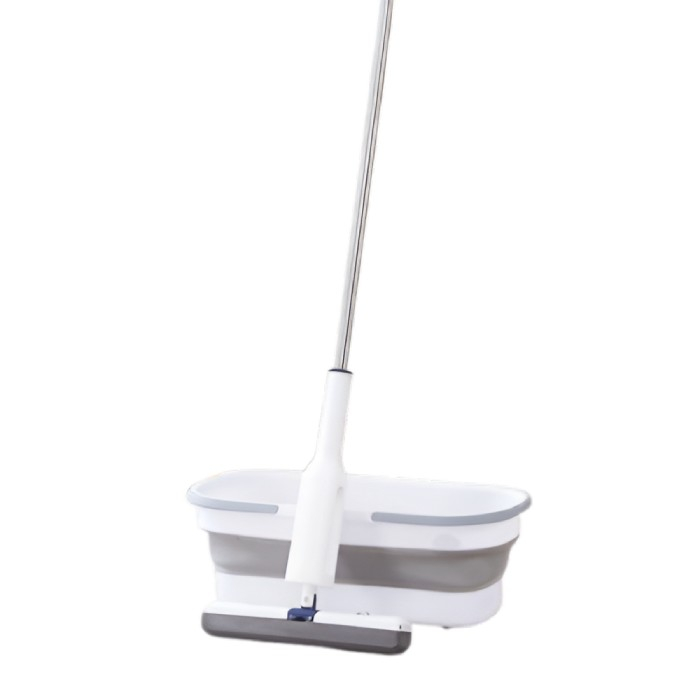 Set Mop Telescopic cu Galeata Pliabila, Flippy, Gri, 32 cm, Maner Reglabil 140 cm, Sistem de Stoarcere Usor si Eficient [1]