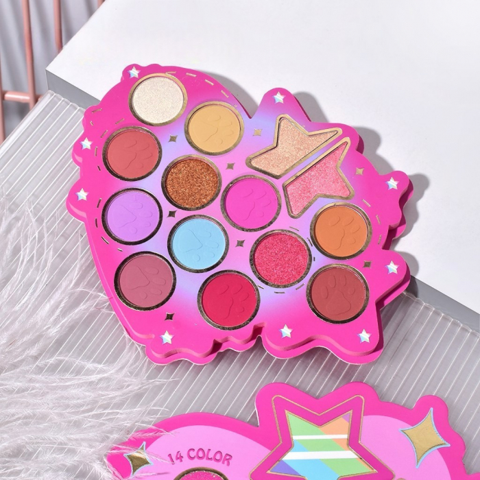 Set Paleta de machiaj cu 14 farduri de pleoape Kevin&amp;Coco, Red Heart Eyeshadow Palette, 21 x 20.5 x 2.2cm [4]