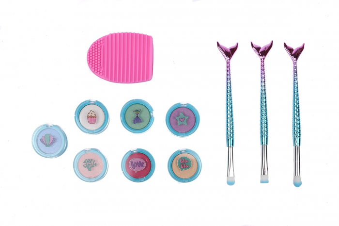 Set pentru fetite 7 farduri de ochi si pensule sirena Create It! [4]