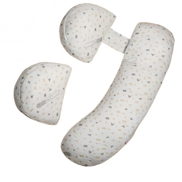 Set Perna pentru Gravide, Flippy, Husa Detasabila, Spuma Moale, Utilizare in Forma H si U, Reglabila, Latime Ajustabila, Proactive, Gri [1]