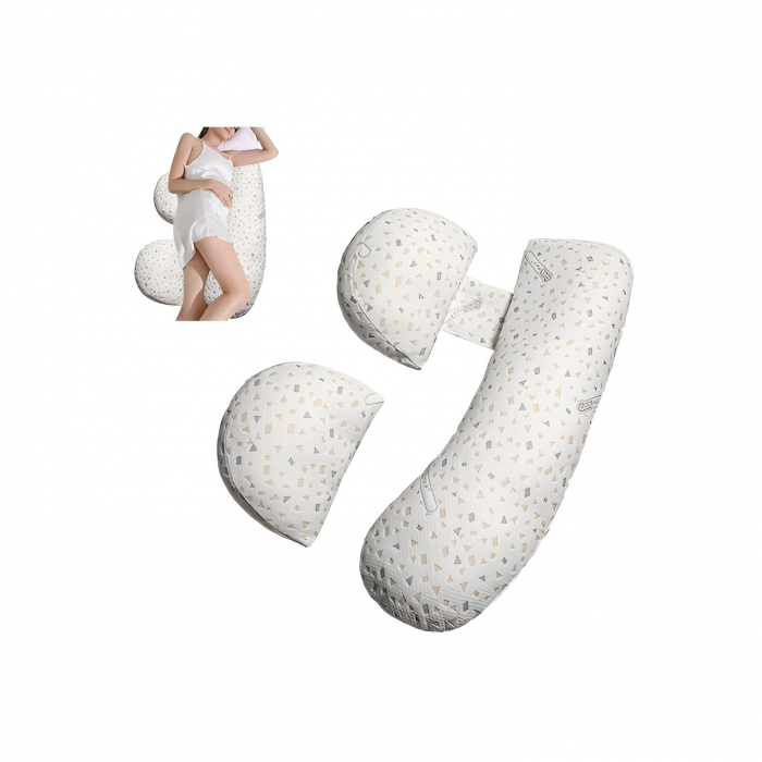 Set Perna pentru Gravide, Flippy, Husa Detasabila, Spuma Moale, Utilizare in Forma H si U, Reglabila, Latime Ajustabila, Proactive, Gri [5]