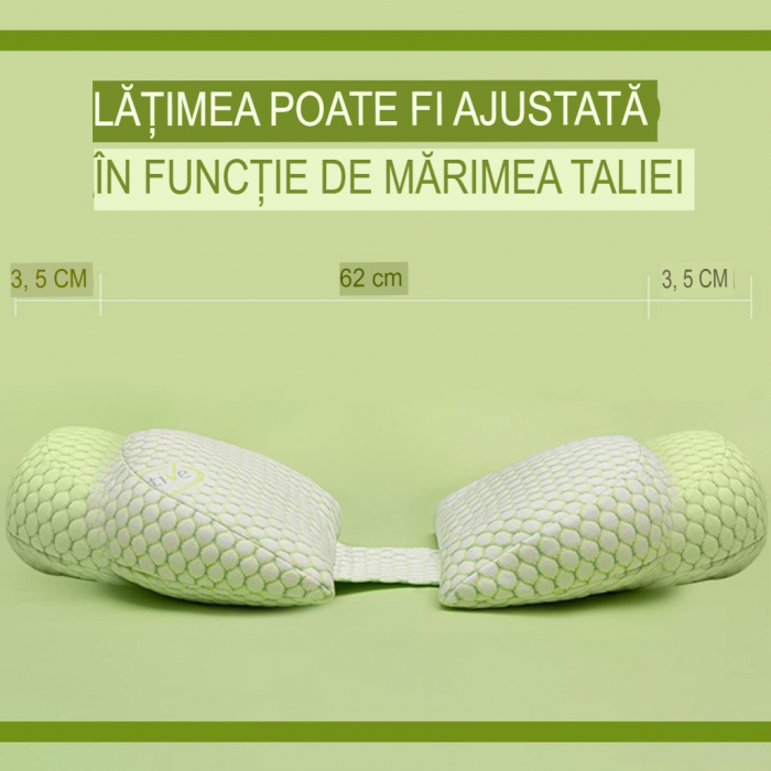 Set Perna pentru Gravide, Flippy, Husa Detasabila, Spuma Moale, Utilizare in Forma H si U, Reglabila, Latime Ajustabila, Proactive, Verde [6]