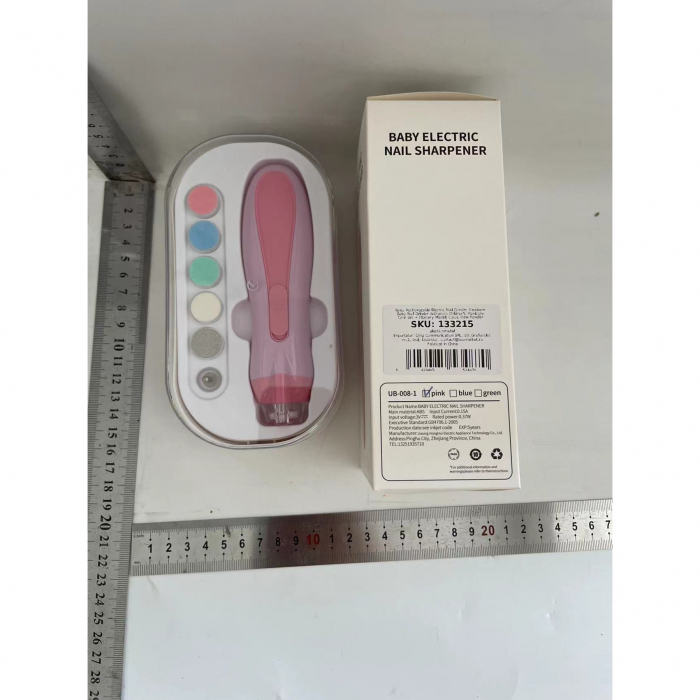 Pila Electrica, Flippy, pentru Copii si Bebelusi, din ABS, 6 Accesorii, cu Lumina LED, 9.5 x 6 x 17 cm, Roz [2]