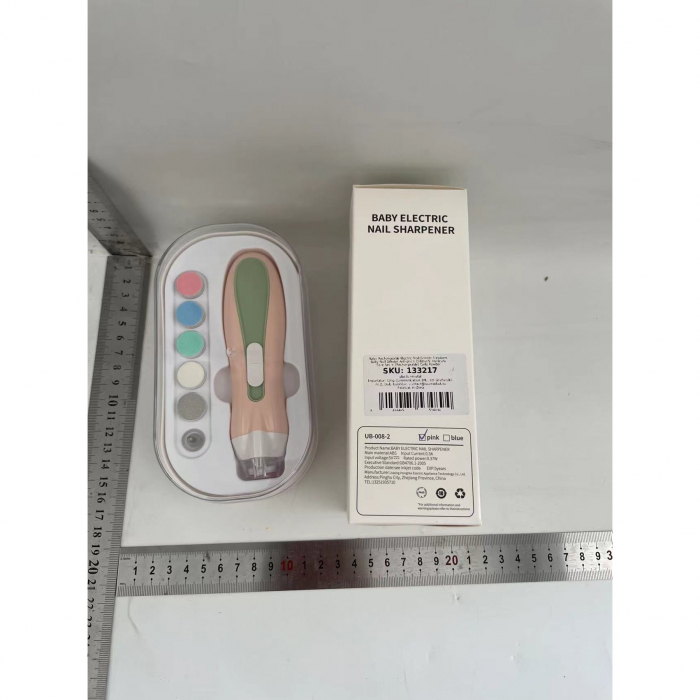 Pila Electrica, Flippy, pentru Copii si Bebelusi, din ABS, 6 Accesorii, cu Lumina LED, 9.5 x 6 x 17 cm, Verde/Roz [2]
