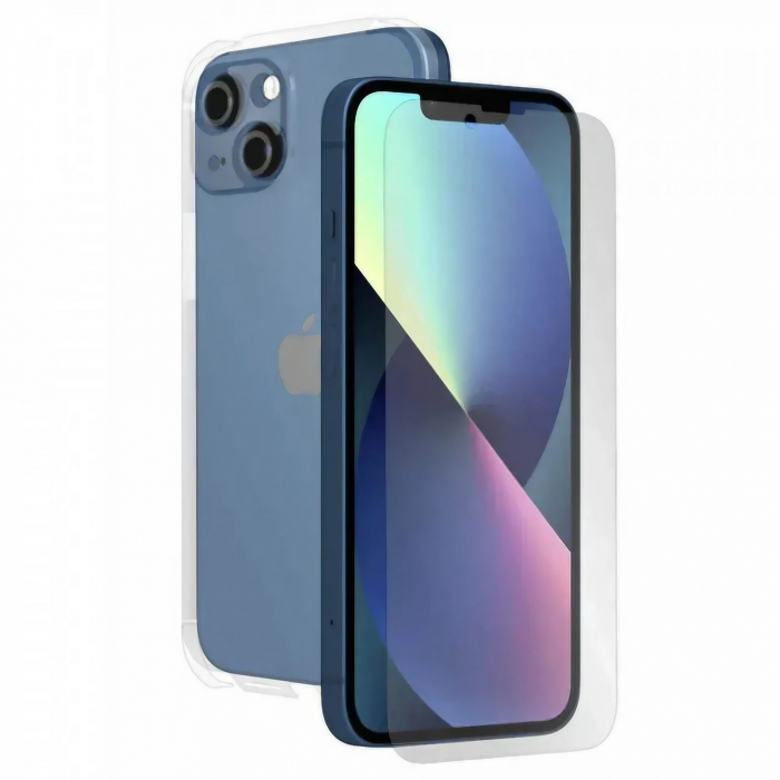 Set protectie 360 Flippy environment Mobile pentru iPhone 13 Pro, protectie ecran, spate, laterale, Transparent [1]