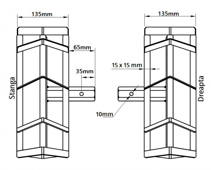Set roti metalice 300x135 cu manicot, 23 de axe, Elefant [8]