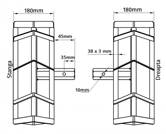 Set roti metalice 400-180 cu manicot, 23 de axe, Elefant [8]