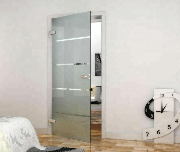 Set usa sticla batanta cu design, sablat cu design, 83.4x197.2x0.8 cm, fara toc [1]