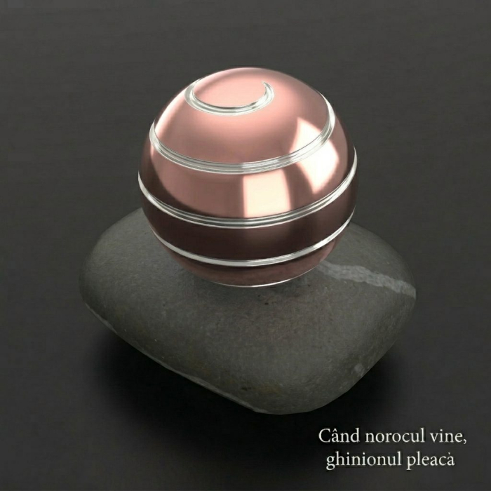 Sfera Fidget Spinner Metalic, Flippy, Corp Aliaj Zinc, Rulment Inox, Jucarie Antistres pentru Focus si Relaxare, Diametru 40 mm, Gadget pentru Birou, Scoala, Cadou pentru Copii si Adulti, Roz [7]