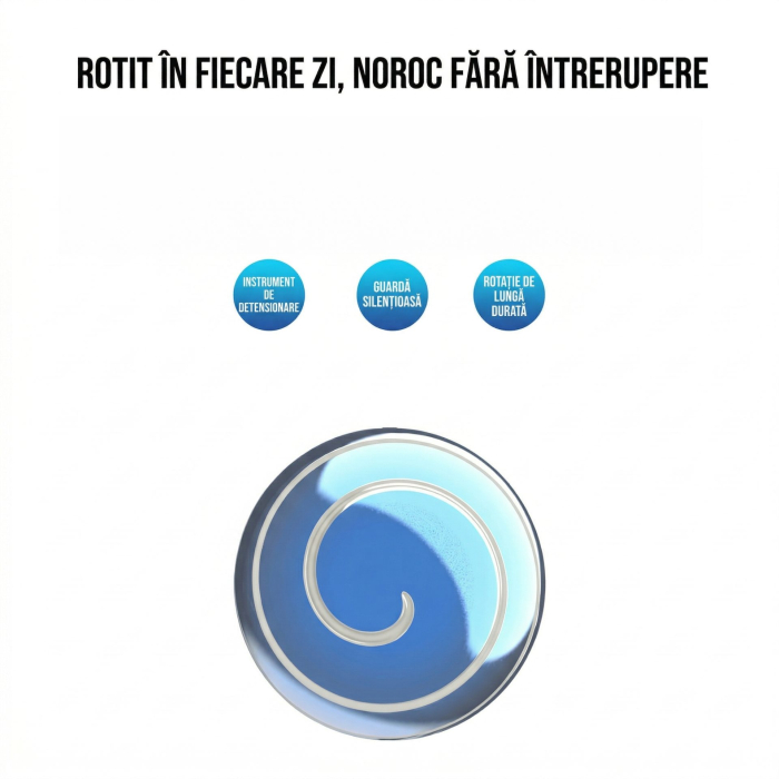 Sfera Fidget Spinner Metalic, Flippy, Corp Aliaj Zinc, Rulment Inox, Jucarie Antistres pentru Focus si Relaxare, Diametru 40 mm, Gadget pentru Birou, Scoala, Cadou pentru Copii si Adulti, Albastru [3]