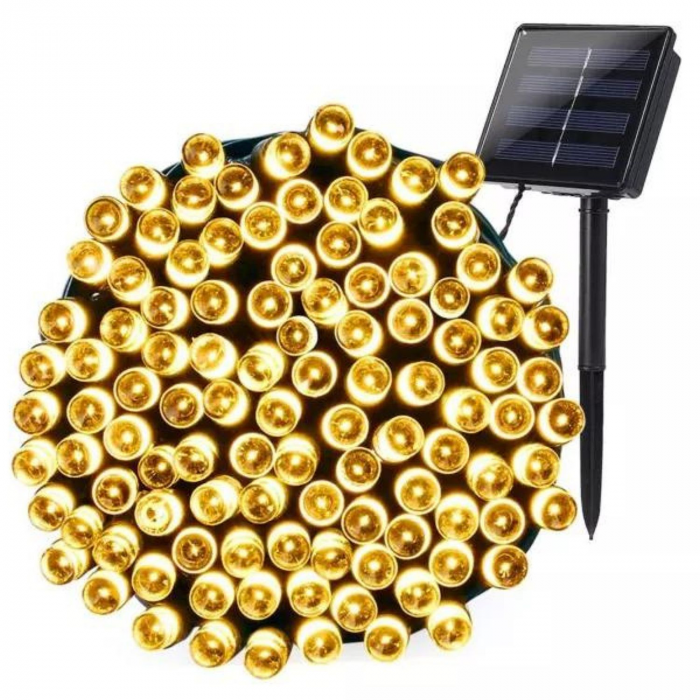 Sir solar 200 led ,22 m, alb cald, cu telecomanda [1]