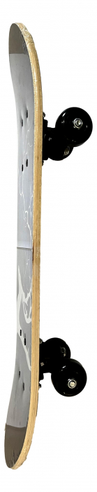 Skateboard 60 cm din lemn, pentru copii, Greutate maxima 30 kg, Model Caprioara, Albastru inchis [4]