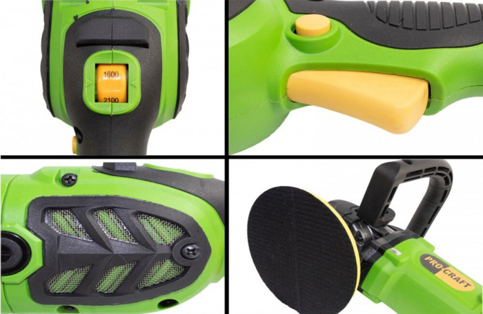 Masina de lustruit Procraft PM1400, 1400 W, 600-3200 Rpm, 180 mm [4]