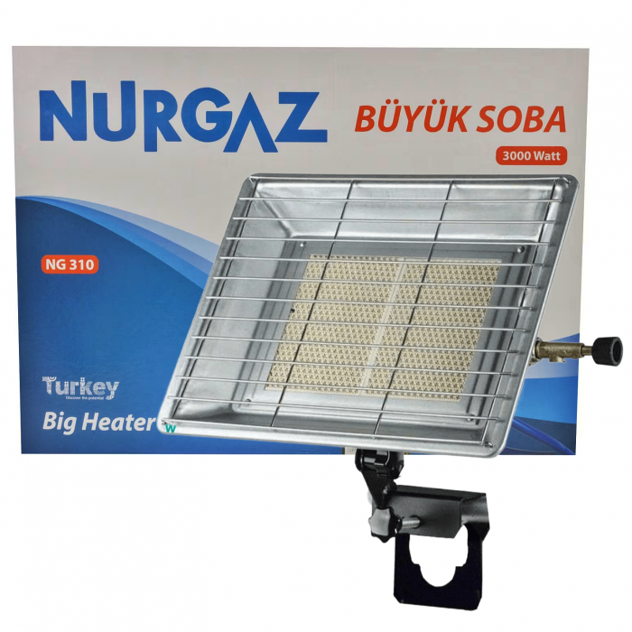 Soba cu arzator mare, 3000 W, 220 g/h, Invelis din tabla galvanizata [1]