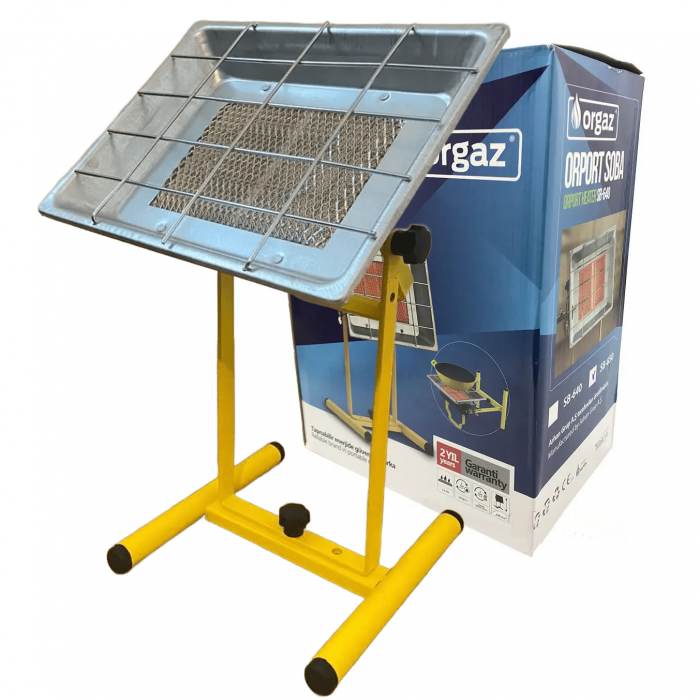 Soba cu arzator Orgaz mare cu suport, 3500 W, 220 g/h, Invelis din tabla galvanizata [1]