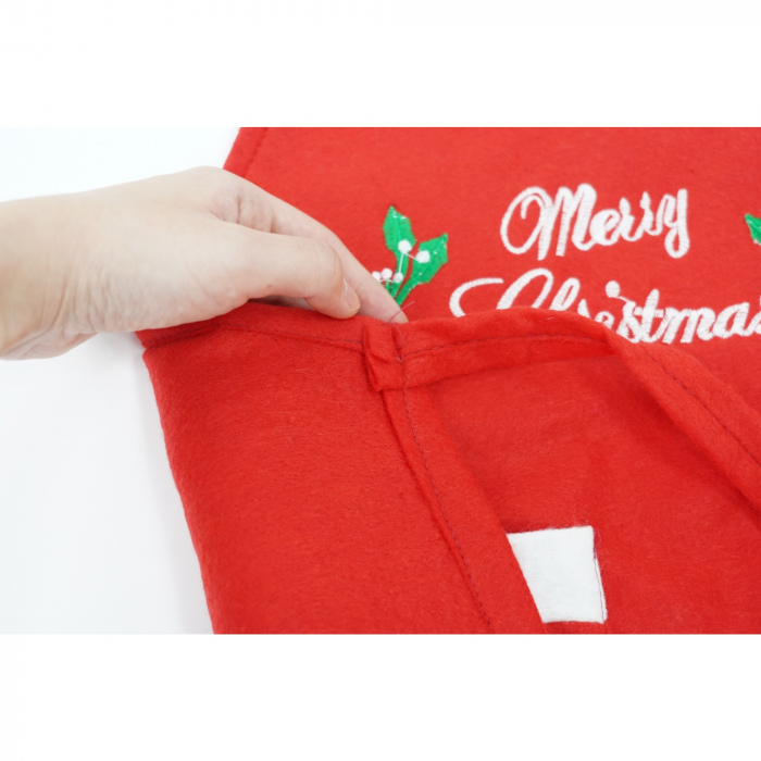 Sort Craciun, Flippy,cu inscriptie Marry Christmas, rosu, pentru adulti, poliester [4]