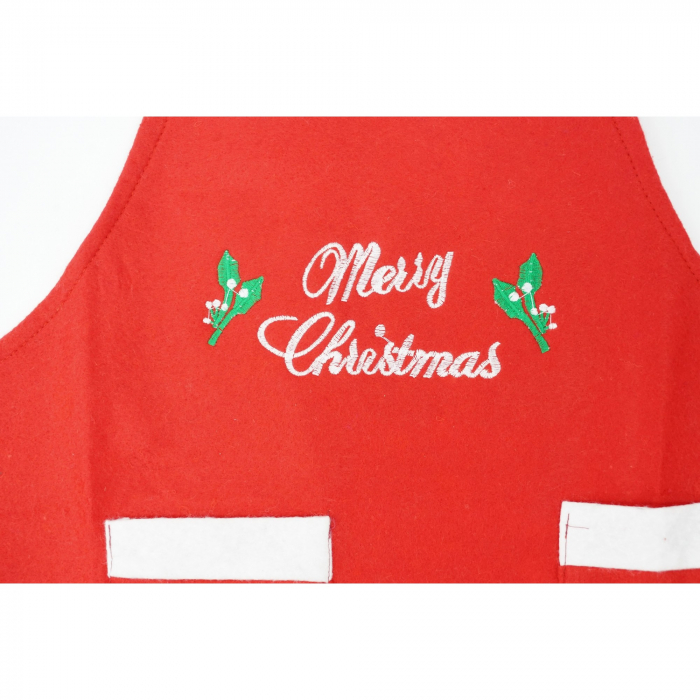 Sort Craciun, Flippy,cu inscriptie Marry Christmas, rosu, pentru adulti, poliester [3]