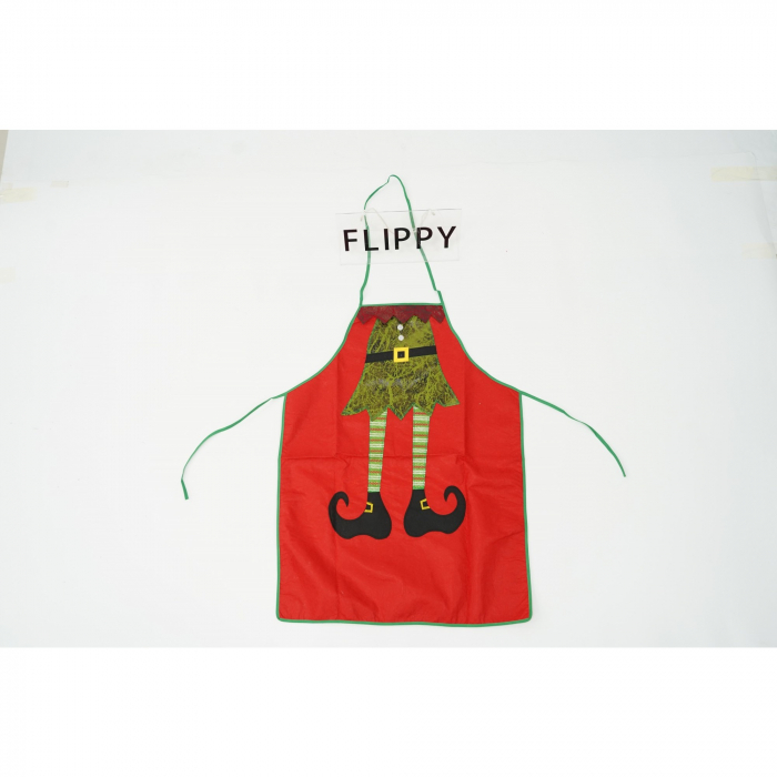 Sort Craciun, Flippy, cu model de elf, rosu, pentru adulti, poliester [2]