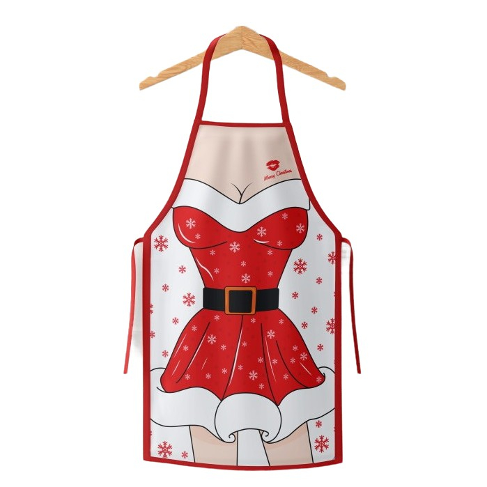 LICHIDARE Sort de Bucatarie Decorativ, Flippy, Tema Craciun, 50 x 70 cm, Model Craciunita, din Poliester, Rosu [1]