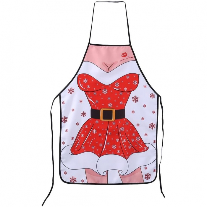 LICHIDARE Sort de Bucatarie Decorativ, Flippy, Tema Craciun, 50 x 70 cm, Model Craciunita, din Poliester, Rosu [6]