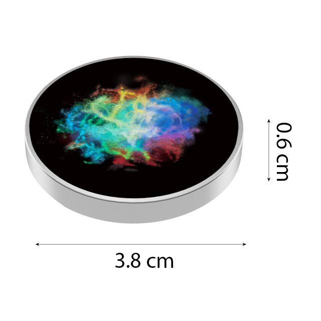 Spinner Giroscopic Metalic, Flippy, Jucarie Rotativa Anti-stres, Otel Inoxidabil, 3.8 x 0.6 cm, Efect Optic Galaxie, Model Coddington's Nebula [4]