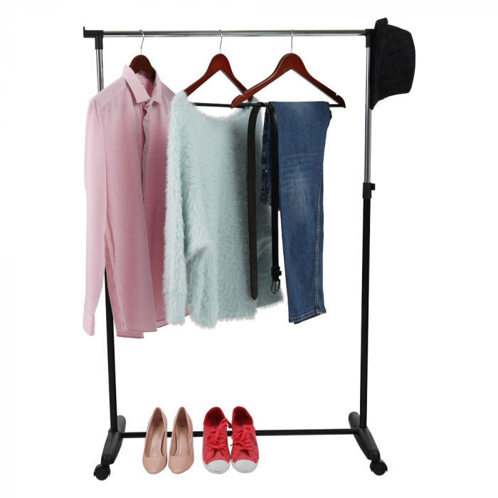 Stand haine simplu, negru, 85x43x95-160 cm [2]