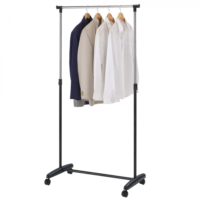 Stand haine simplu, negru, 85x43x95-160 cm [3]