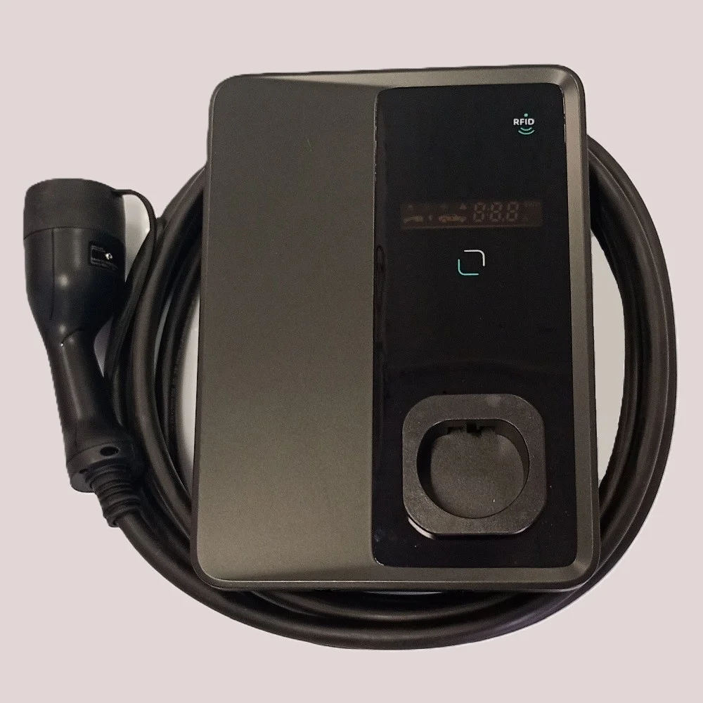 Stația de încărcare pentru vehicule electrice EVD02-07RD 230V/50Hz 8A-32A reglabil in trepte conector tip 2 comanda RFID si aplicatie [2]