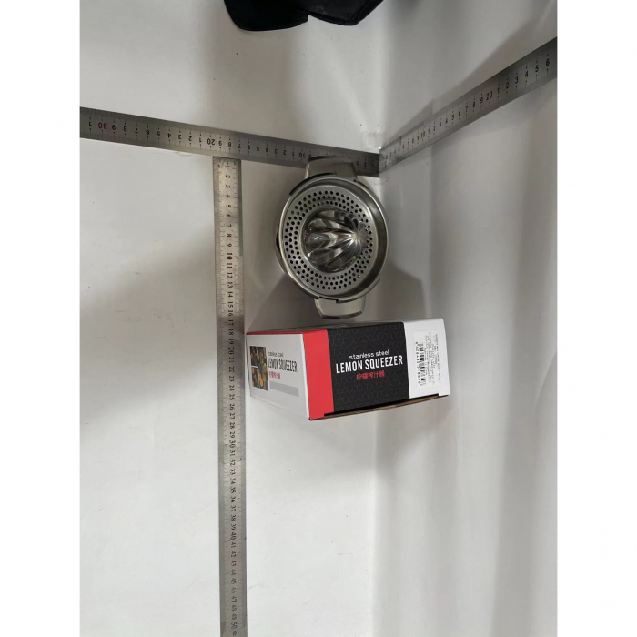 Storcator de Citrice Manual, Flippy, Rezistent, Usor de Folosit si Depozitat, Durabil, Calitativ, 16 x 7 x 13 cm, Inox, Argintiu [2]