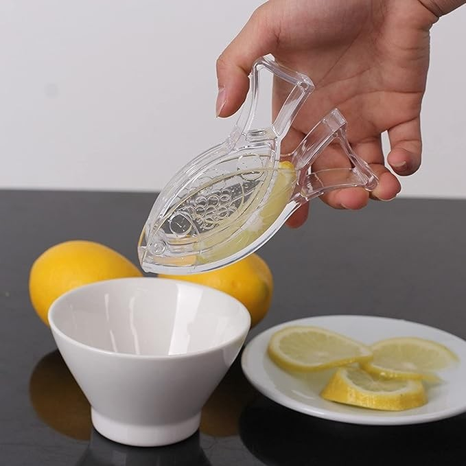 Storcator de Citrice Manual, Flippy, Rezistente, Usor de Folosit si Depozitat, Durabil, Calitativ, 12x5.2 cm, Model Peste, Transparent [9]