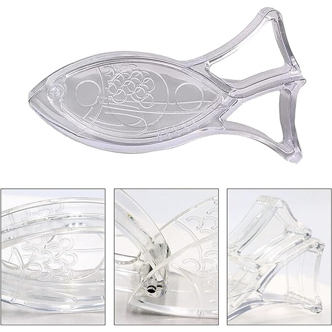 Storcator de Citrice Manual, Flippy, Rezistente, Usor de Folosit si Depozitat, Durabil, Calitativ, 12x5.2 cm, Model Peste, Transparent [5]