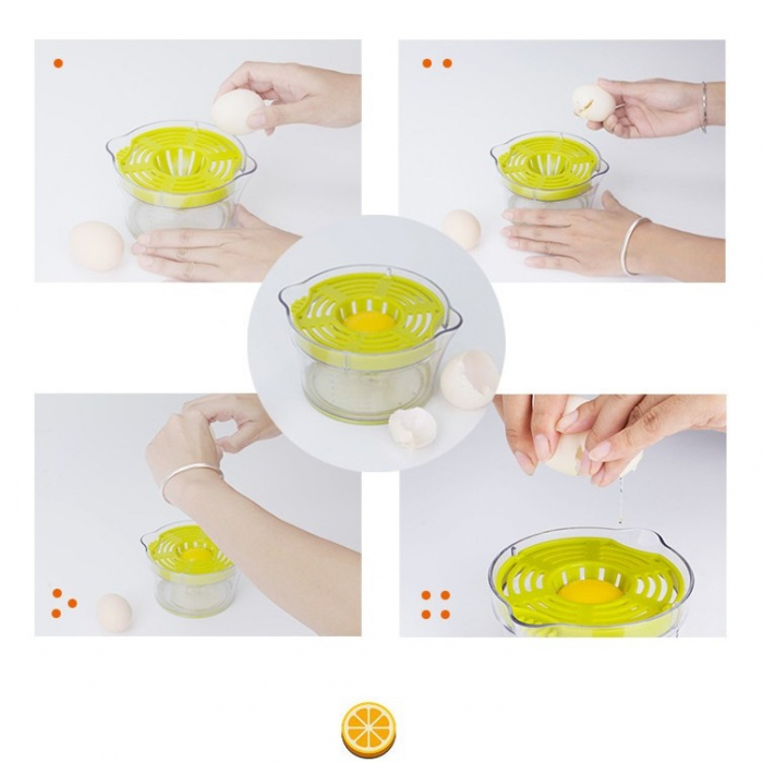 Storcator de Fructe 2 in 1, Flippy, cu Razatoare si Separator Ou, 14.8 x 8 x 13 cm, Verde [8]