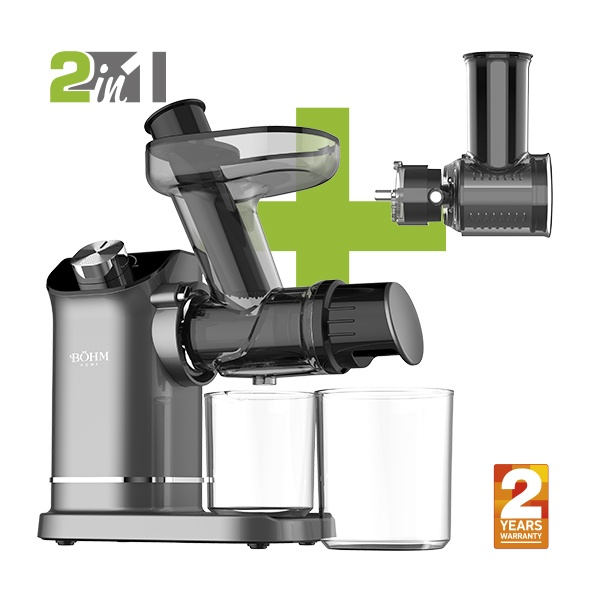 Storcator de fructe si legume cu presare la rece si razatoare multifunctionala, 150 W,Material Fara BPA, BoHM BM1533SM [1]
