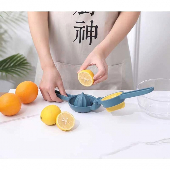 Storcator manual citrice, Flippy, pentru lamai, portocale, cu actiune dubla, usor de utilizat, material ABS rezistent, 8x10x22 cm, albastru [7]