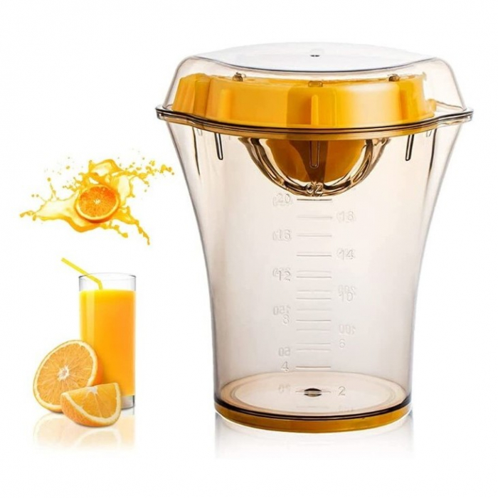 Storcator manual citricie Flippy, cu recipient de 600 ml, 15x8.5x13.5 cm, material ABS, Transparent [2]