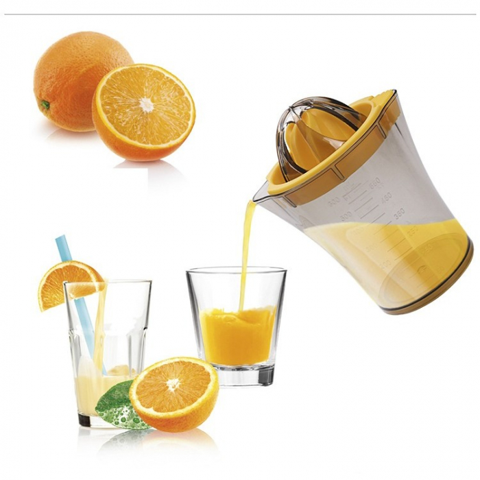 Storcator manual citricie Flippy, cu recipient de 600 ml, 15x8.5x13.5 cm, material ABS, Transparent [5]