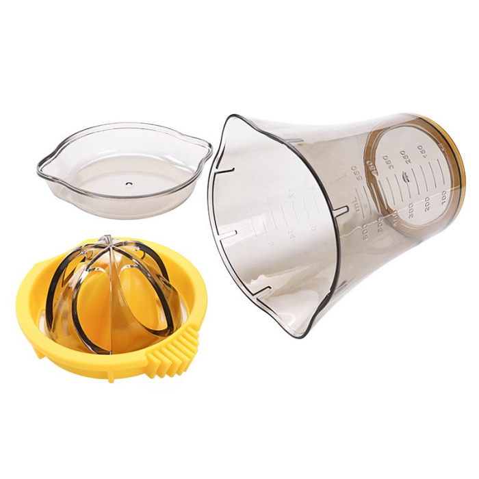 Storcator manual citricie Flippy, cu recipient de 600 ml, 15x8.5x13.5 cm, material ABS, Transparent [6]