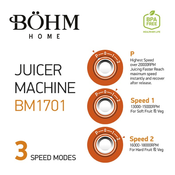 Storcator pentru fructe si legume , 600 W.Material Fara BPA, BoHM BM1701 [2]