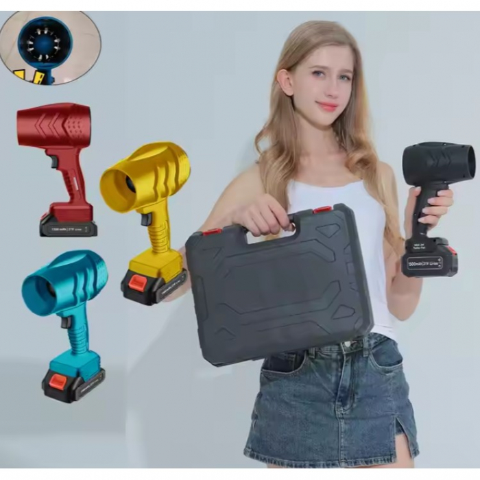 Suflanta de Aer Multifunctionala Portabila, Flippy, Incarcare Auto, pentru Gratar, Masina, Indepartare Frunze si Praf, 1500 mAh, Viteta de Rotatie 25000 RPM, 2 Baterii de Li si Incarcator, Galben [11]