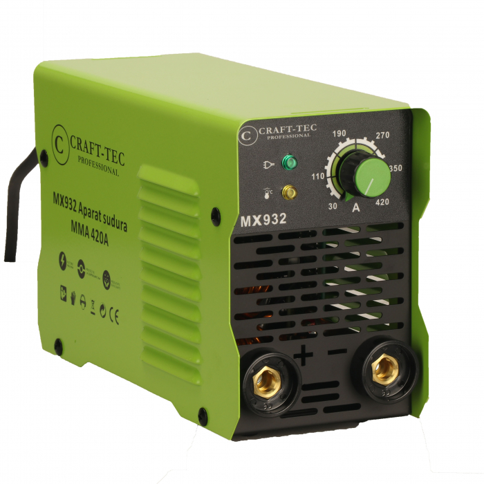 *Deteriorat* Invertor de sudura 420 A, Craft-tec MMA, electrod 1.6 - 5 mm, protectie supraincalzire, ventilator de racire [4]