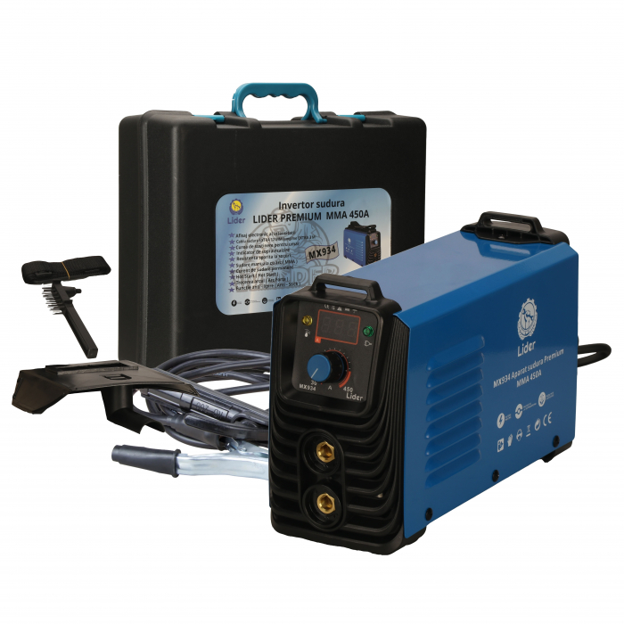 *Super pret* Invertor de sudura 450 A, Lider MMA, electrod 1.6 - 5 mm, Hot Start, Arc Forta, Anti - Stick, cabluri 3M [1]