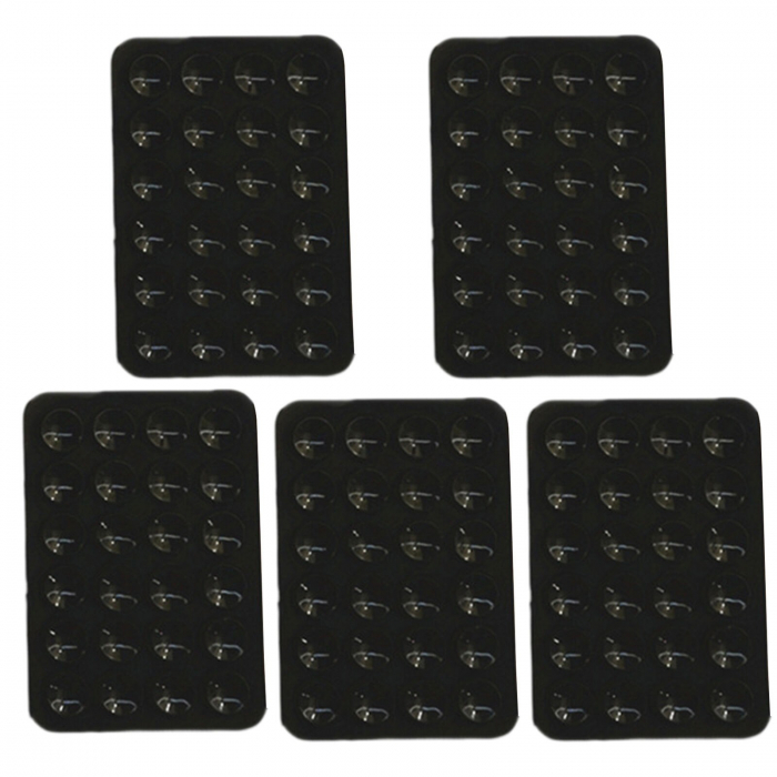 Suport Adeziv Universal, Flippy, pentru Telefon/Tableta, cu 24 Ventuze, potrivit pentru Tik-Tok/Selfie/Vizionare Video, din Silicon, 8 x 5.5 x 1 cm, Negru [8]