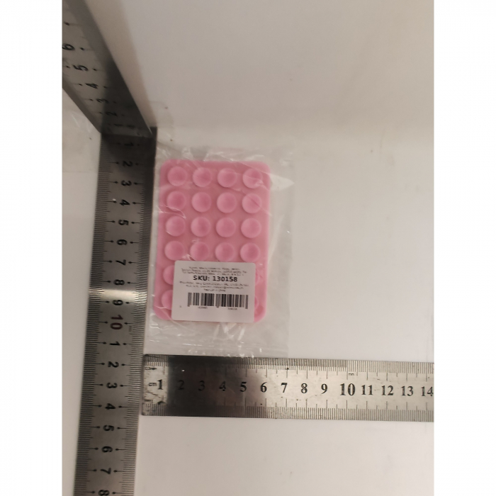 Suport Adeziv Universal, Flippy, pentru Telefon/Tableta, cu 24 Ventuze, potrivit pentru Tik-Tok/Selfie/Vizionare Video, din Silicon, 8 x 5.5 x 1 cm, Roz [6]