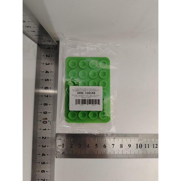 Suport Adeziv Universal, Flippy, pentru Telefon/Tableta, cu 24 Ventuze, potrivit pentru Tik-Tok/Selfie/Vizionare Video, din Silicon, 8 x 5.5 x 1 cm, Verde [6]