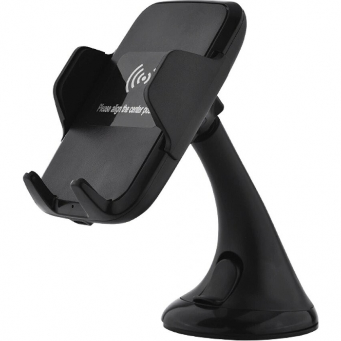Suport auto cu incarcare wireless (inductie) 10W W001 Negru [1]