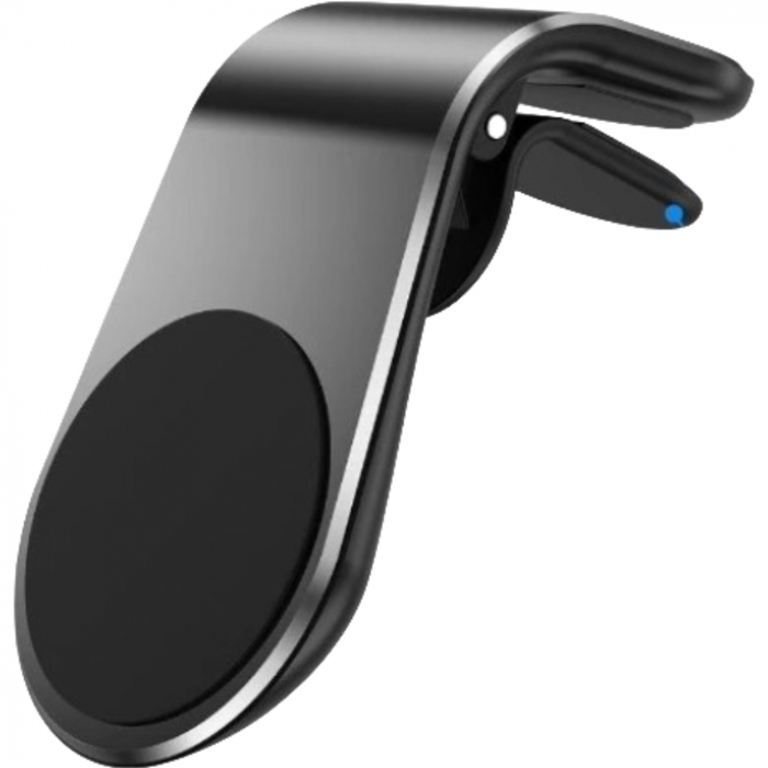 Suport auto Flippy, cu magneti puternici neodim, pentru telefon, tableta, gps, cu prindere pe grila de ventilatie, Negru [1]