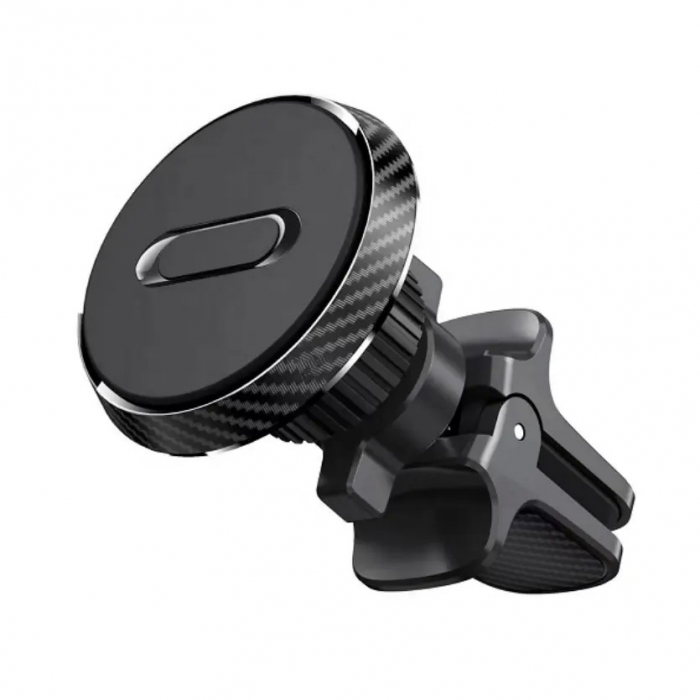 Suport Auto Magnetic Flippy 360 grade cu prindere de grila de aerisire, 50 mm, Ajustabil, 4 Magneti  incorporati, Negru [3]